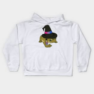 Bisexual Pride Witch Frog Kids Hoodie